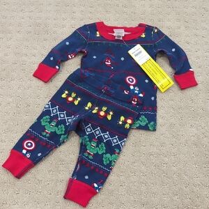 Hanna Andersson Blue and Red Kids Pajamas